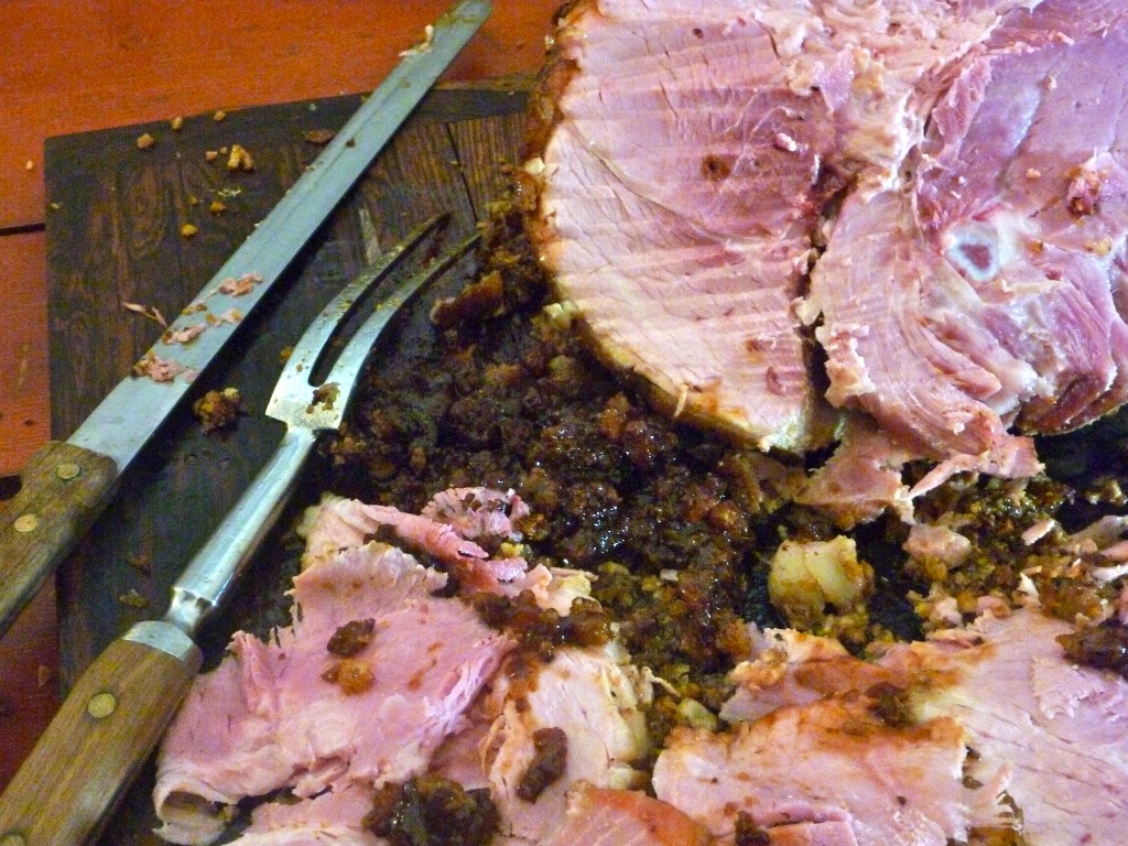 Christopher and Melissa made this, my all-time favorite ham recipe, for their book-launching party.