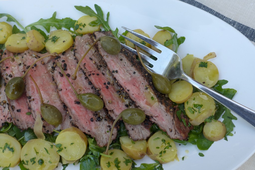 Julia della Croce's Peppery Steak, Potato and Arugula Salad | Photo: Nathan Hoyt